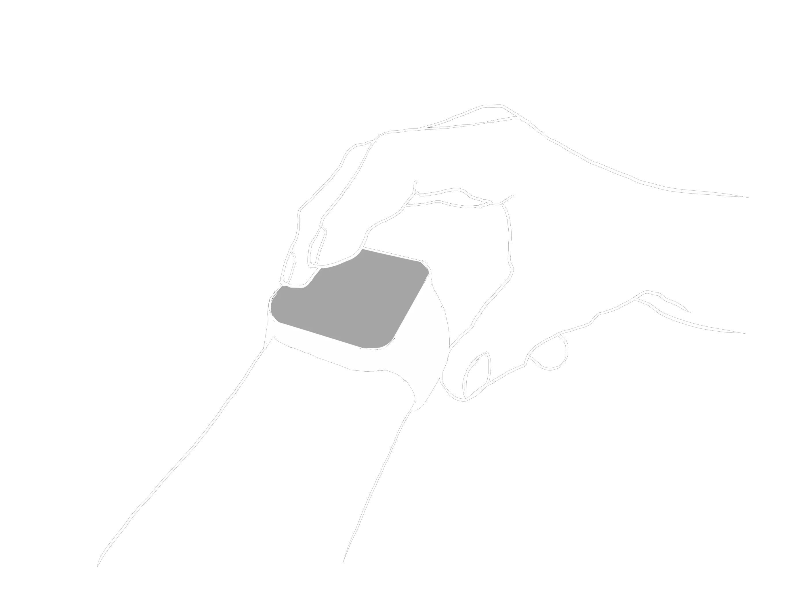 sketch of touching watch